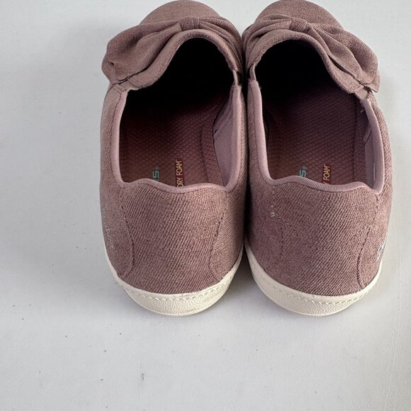 Skechers Madison Ave My Town Walking Sneakers Womens 9.5 Mauve Slip On Bow Shoes - Picture 3 of 9